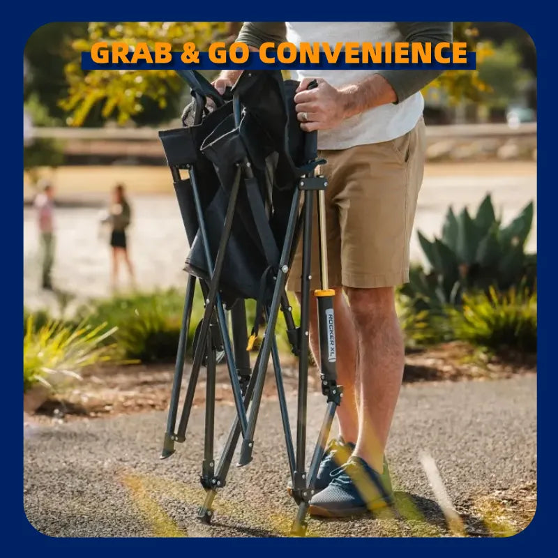 Trailzen™ 10-Second Foldable Portable Rocking Chair with Storage Bag– Perfect for Outdoors