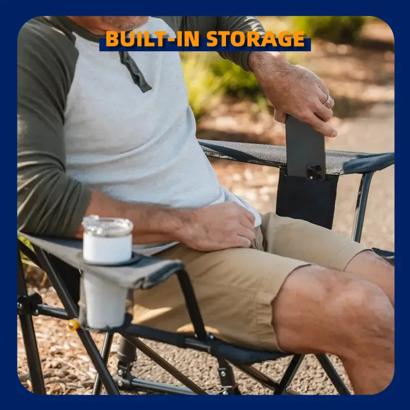 Trailzen™ 10-Second Foldable Portable Rocking Chair with Storage Bag– Perfect for Outdoors